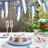 Party table with bunting