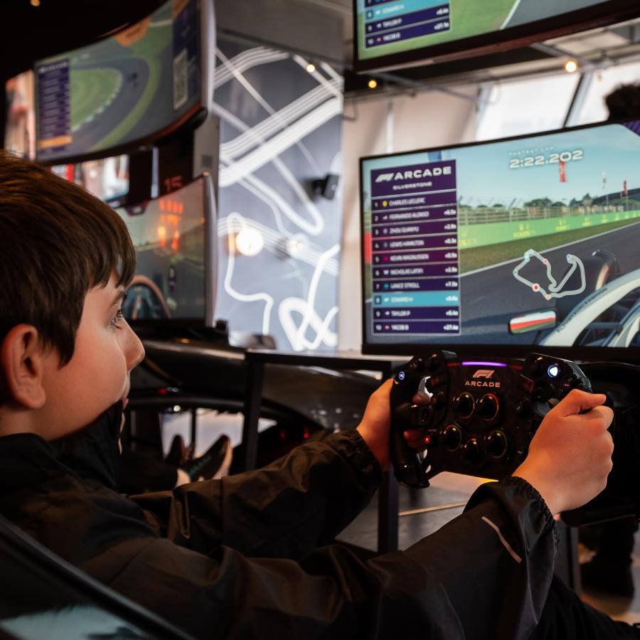 The F1 Arcade racing simulator experience and bar