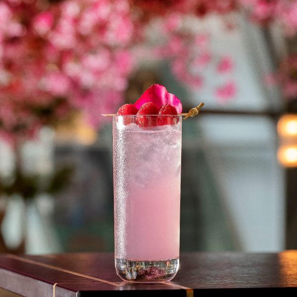 Pink mocktail at the Ivy Asia